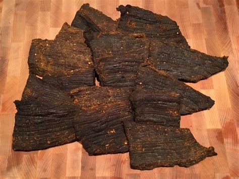 Beef Jerky van runderachtermuis, heerlijk gedroogd rundvlees.